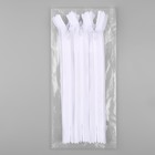 Молния потайная, №3, неразъёмная, потайная, замок автомат, 18 см, цвет белый, цена за 1 штуку - Фото 3