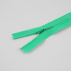 Молния потайная, №3, неразъёмная, потайная, замок автомат, 18 см, цвет зелёный, цена за 1 штуку - Фото 2