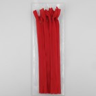 Молния потайная, №3, неразъёмная, потайная, замок автомат, 25 см, цвет красный, цена за 1 штуку - Фото 3