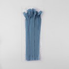 Молния потайная, №3, неразъёмная, потайная, замок автомат, 25 см, цвет голубой, цена за 1 штуку - Фото 3