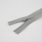 Молния потайная, №3, неразъёмная, потайная, замок автомат, 25 см, цвет светло-серый, цена за 1 штуку - Фото 2