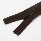 Молния потайная, №3, неразъёмная, потайная, замок автомат, 30 см, цвет коричневый, цена за 1 штуку - Фото 2