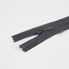 Молния потайная, №3, неразъёмная, потайная, замок автомат, 30 см, цвет тёмно-серый, цена за 1 штуку - Фото 2