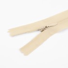 Молния потайная, №3, неразъёмная, потайная, замок автомат, 30 см, цвет слоновая кость, цена за 1 штуку - Фото 2