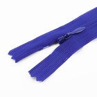 Молния потайная, №3, неразъёмная, потайная, замок автомат, 40 см, цвет электрик, цена за 1 штуку - Фото 2