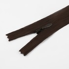 Молния потайная, №3, неразъёмная, потайная, замок автомат, 40 см, цвет коричневый - Фото 2