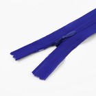 Молния потайная, №3, неразъёмная, потайная, замок автомат, 50 см, цвет электрик - Фото 2