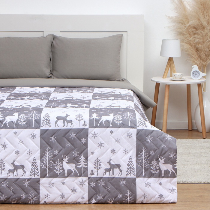 

Покрывало LoveLife 1,5 сп New year forest 150*210±5см, микрофайбер, 100% п/э