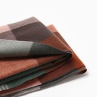 Шарф зимний с кистями MINAKU, размер 65×180 + 8 см, принт клетка - фото 26823562