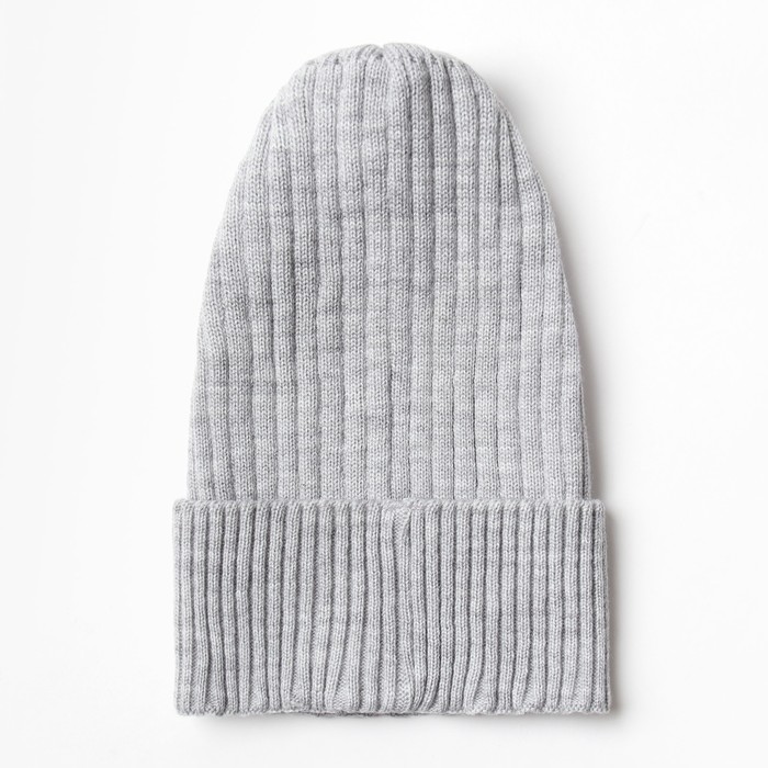 Шапка женская MINAKU «Трюфель», цвет серый меланж, размер 54-56