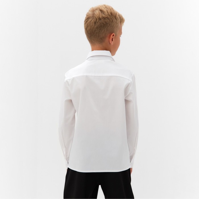 Рубашка для мальчика MINAKU: School Collection, цвет белый, рост 116 см
