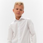 Рубашка для мальчика MINAKU: School Collection, цвет белый, рост 128 см - Фото 5
