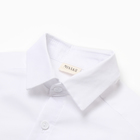 Рубашка для мальчика MINAKU: School Collection, цвет белый, рост 128 см - Фото 7