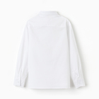 Рубашка для мальчика MINAKU: School Collection, цвет белый, рост 128 см - Фото 9