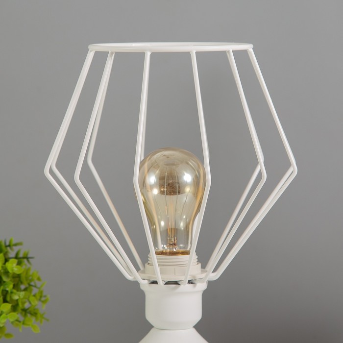 Настольная лампа "Шерен" 1х40Вт Е27 белый RISALUX - фото 1890192470