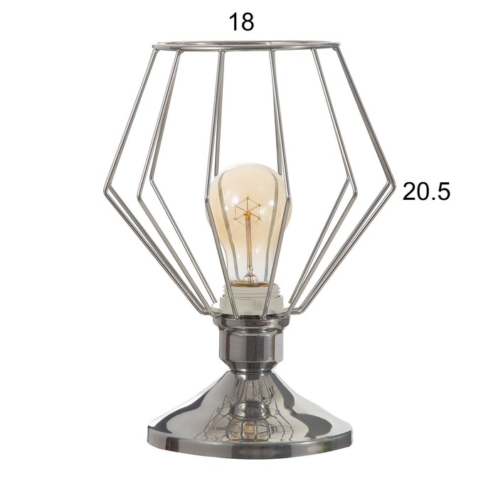 Настольная лампа "Шерен" 1х40Вт Е27 хром RISALUX - фото 1890192479