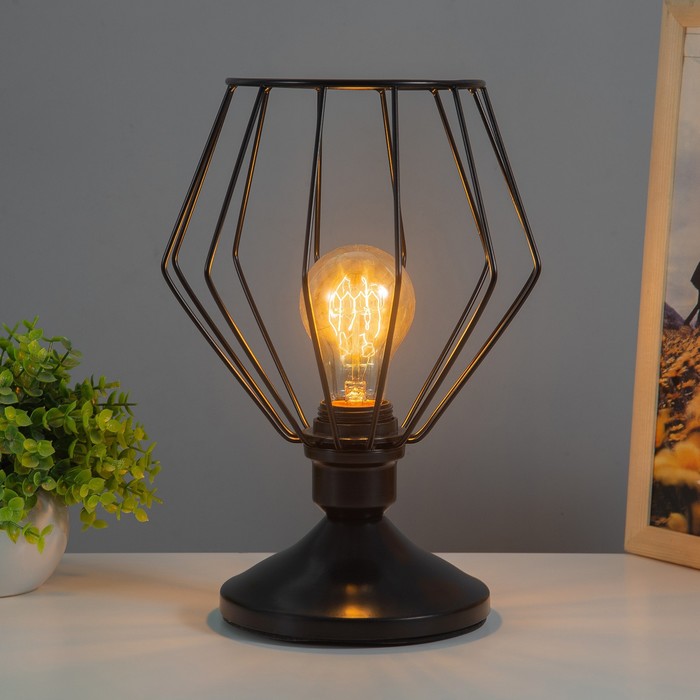 Настольная лампа "Шерен" 1х40Вт Е27 черный RISALUX - фото 1890192481