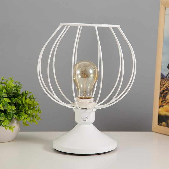 Настольная лампа "Руана" 1х40Вт Е27 белый RISALUX - Фото 1