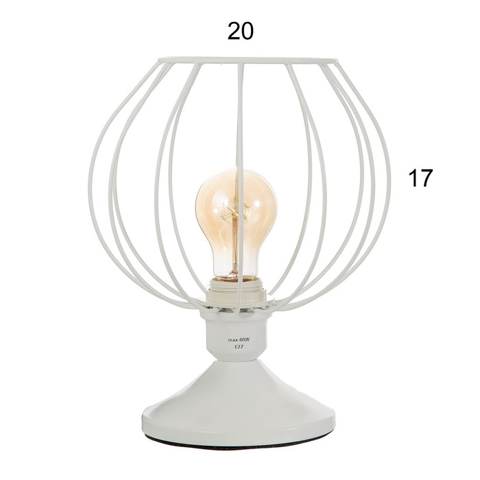 Настольная лампа "Руана" 1х40Вт Е27 белый RISALUX - фото 1890192491