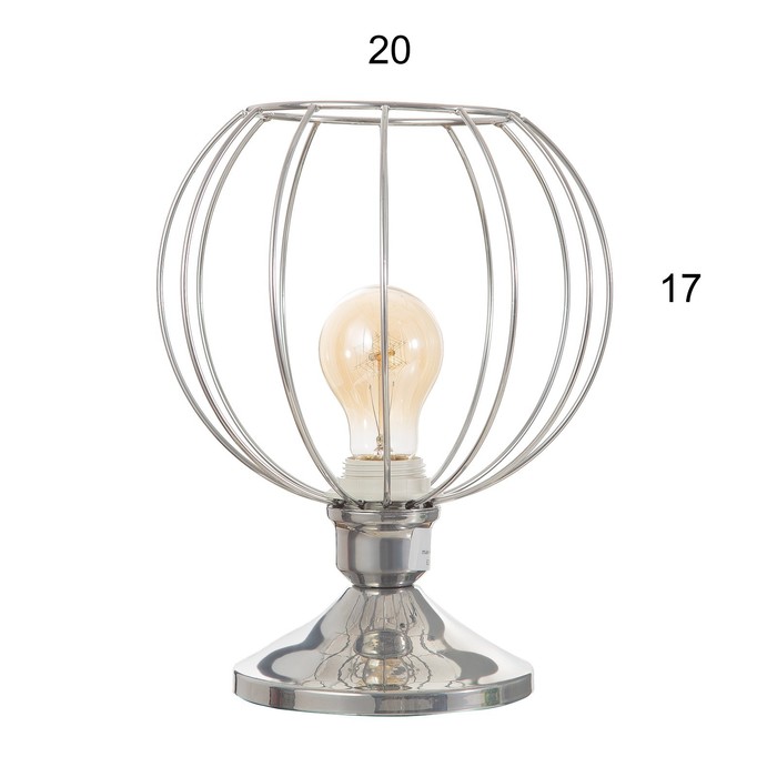 Настольная лампа "Руана" 1х40Вт Е27 хром RISALUX - фото 1890192497