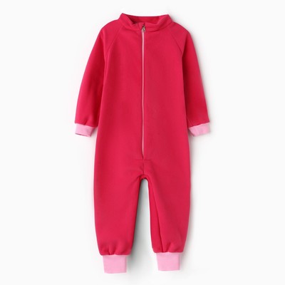 Комбинезон для девочки, малиновый, рост 92-98 см