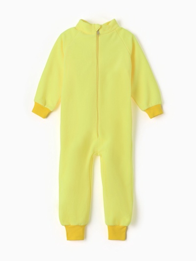 Комбинезон детский флисовый, жёлтый неон, рост 104-110 см