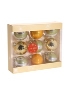 Ёлочные игрушки «Адель» диско, шары новогодние, d=6 см, набор 9 шт., зелёный/золото 9510432