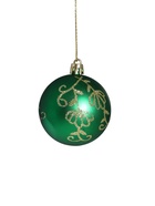 Ёлочные игрушки «Агнет», шары новогодние, d=6 см, набор 12 шт., полосы, зелёный 9510441