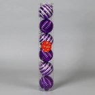 Ёлочные игрушки «Агнет», полосы, набор 6 шт., d=6 см, серебристо - фиолетовый - Фото 2