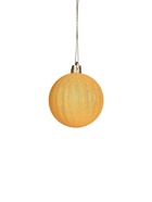 Ёлочные игрушки «Агнет», шары новогодние, d=6 см, набор 12 шт., полосы, золотисто-оранжевый - фото 65399077