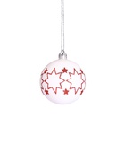 Ёлочные игрушки «Агнет» узоры, шары новогодние, d=6 см, набор 12 шт., красно-белый  (артикул 9510454)  большой выбор товаров оптом и в розницу по низким ценам с доставкой