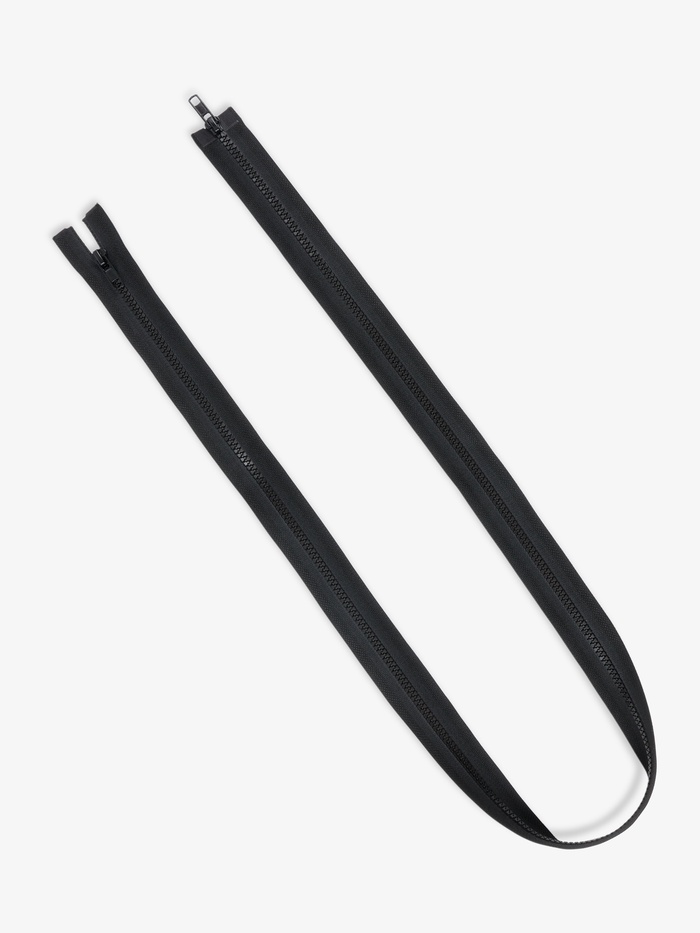 Молния «Трактор», №5, разъёмная, 2 замка, замки автомат, 110 см, чёрная - Фото 1