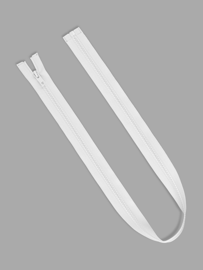 Молния «Трактор», №5, разъёмная, замок автомат, 80 см, белая - Фото 1