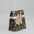 Пакет крафтовый «Новогодний подарок», 22 × 25 × 12 см - Фото 2