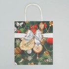 Пакет крафтовый «Новогодний подарок», 22 × 25 × 12 см - Фото 4