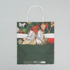 Пакет крафтовый «Новогодний подарок», 22 × 25 × 12 см - Фото 5