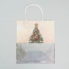 Пакет крафтовый «Новогодняя елочка», 22 × 25 × 12 см - фото 9042631