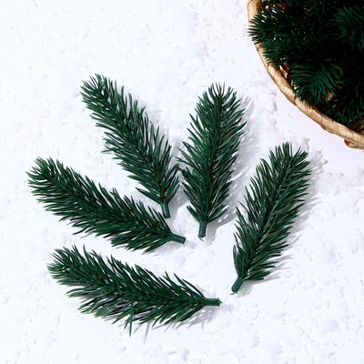 Ветка декоративная новогодняя, набор 100 шт., размер 1 шт. — 10×3×3 см