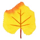 Декор «Осенний лист» набор 20 шт., размер 1 шт. — 7 × 10 × 0,2 см, цвет жёлтый - Фото 2