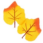 Декор «Осенний лист» набор 20 шт., размер 1 шт. — 7 × 10 × 0,2 см, цвет жёлтый - фото 7444756