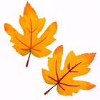 Декор «Осенний лист» набор 15 шт., размер 1 шт. — 9 × 11 × 0,2 см, цвет жёлто-оранжевый - фото 7444764