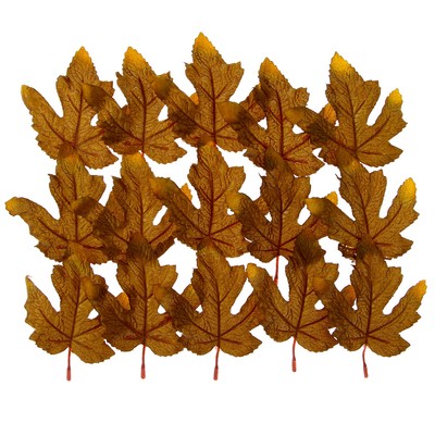 Декор «Осенний лист» набор 15 шт., размер 1 шт. — 9 × 11 × 0,2 см, цвет коричневый