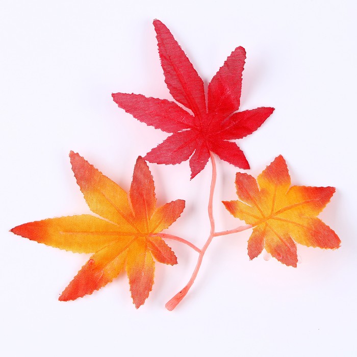 Декор «Осенняя веточка с листьями» набор 15 шт., размер 1 шт. — 13,5 × 13 × 0,2 см - Фото 1