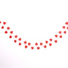 Декор «Гирлянда из листьев» длина — 2,4 м, ширина — 17 см, цвет красный - Фото 2