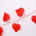 Декор «Гирлянда из листьев» длина — 2,4 м, ширина — 17 см, цвет красный - Фото 4