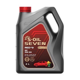 Масло моторное S-OIL RED #9, 5W-30, SP, синтетическое, 4 л