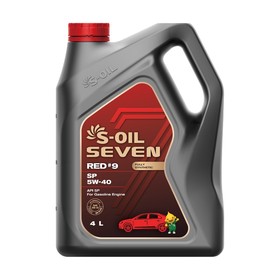 Масло моторное S-OIL RED #9, 5W-40, SP, синтетическое, 4 л