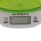 Весы кухонные Luzon LKVB-501, электронные, до 5 кг, чаша 1.3 л, зеленые - фото 7364679
