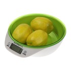 Весы кухонные Luzon LKVB-501, электронные, до 5 кг, чаша 1.3 л, зеленые - фото 4391906