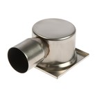 Трап ZEIN engr, 100×100 мм, горизонтальный, d=50 мм, угловой выпуск, нержавеющая сталь - Фото 5